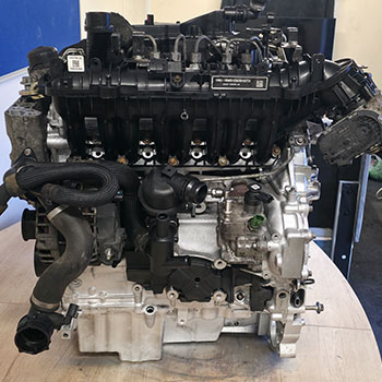 Rebuilt Jaguar Land Rover engine ready for installation