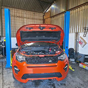 Range Rover Evoque engine bay repair and reconditioning